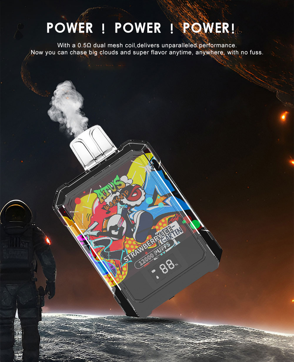 DE013A 12000 Puffs New York NY USA Disposable Vapes with LED display screen and adjustable airflow