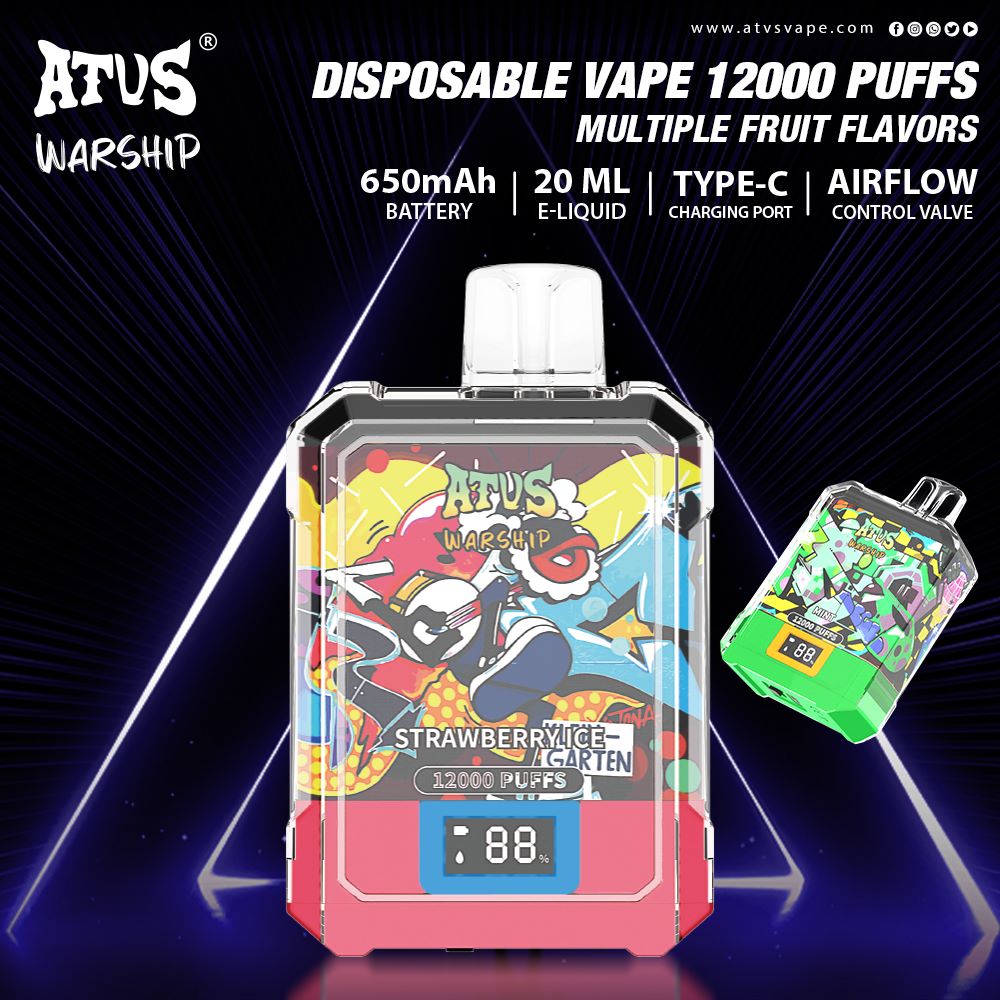 12000 Puffs Disposable Vapes with LED display screen and adjustable airflow Rechargeable Mini vape 12000 Puff ATVS Vape Pen Disposable E-Cigarette Bulk Ordersdual dual-flavors-vape wholesale australia vape