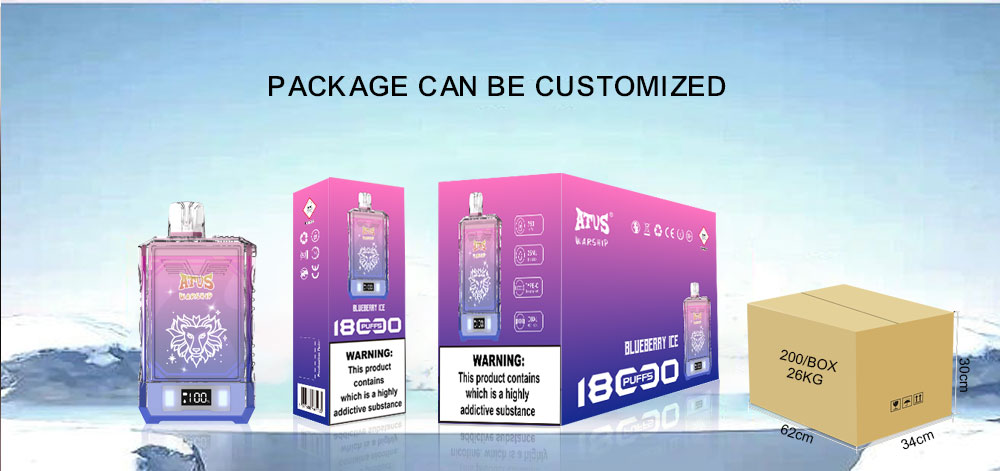 DE015 New York NY USA 18000 Puffs Disposable Vape with LED display screen and adjustable airflow rechargeable ATVS Vape