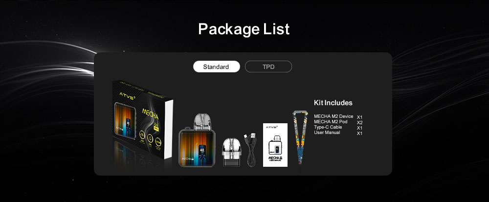 DE019 New York NY USA Refillable Pod Kit System Device ATVS Vape
