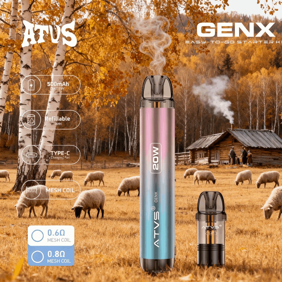 DE020 New York NY USA Refillable Pod Kit System Device with Adjustable Airflow MTL RDL ATVS Vape