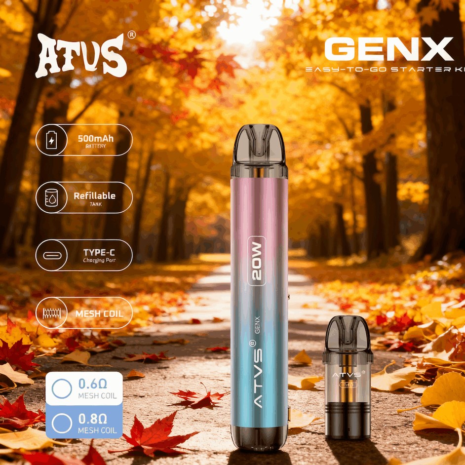 DE020 New York NY USA Refillable Pod Kit System Device with Adjustable Airflow MTL RDL ATVS Vape