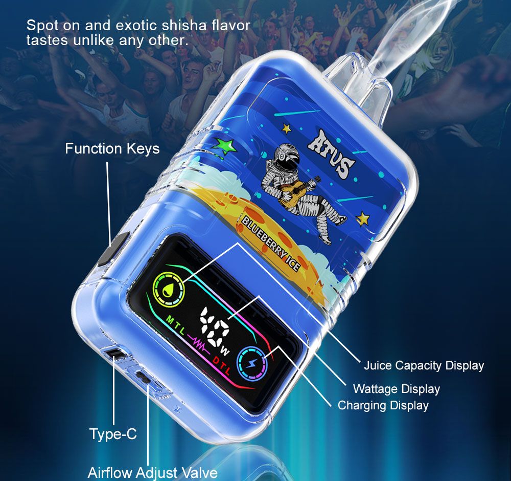 DE021 New York NY USA 30000 Puffs Disposable Vape with LED display screen and adjustable airflow MTL DTL