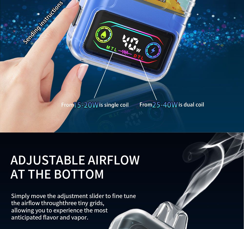 DE021 New York NY USA 30000 Puffs Disposable Vape with LED display screen and adjustable airflow MTL DTL