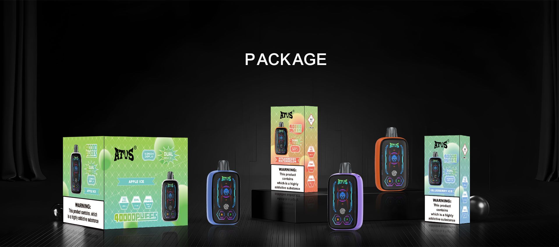 DE023 New York NY USA 40000 Puffs Disposable Vape with Full screen rechargeable and adjustable airflow ATVS Vape