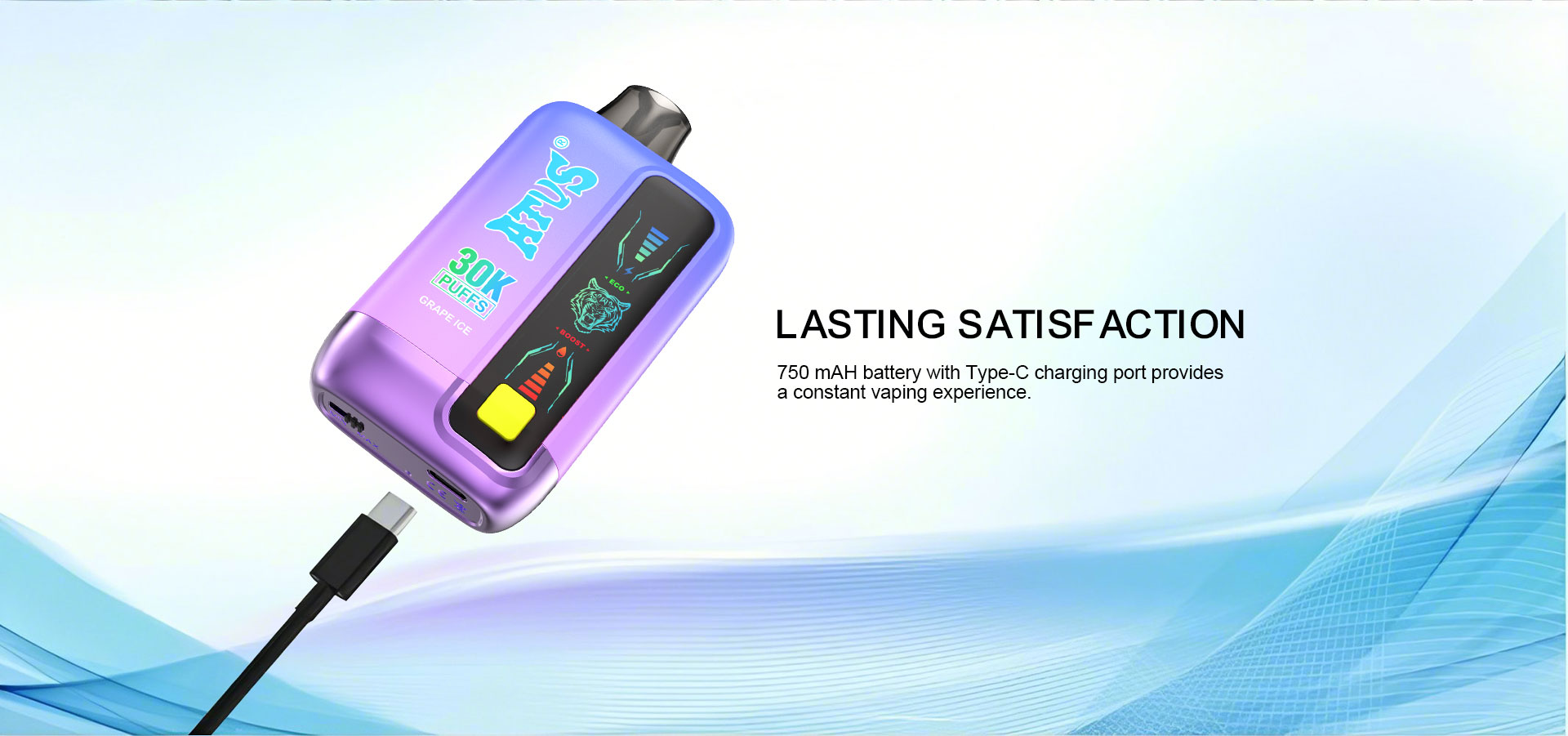 DE026 New York NY USA 30000 Puffs Disposable Vape with LED display screen and adjustable airflow ATVS Vape